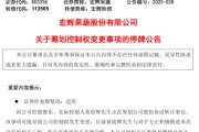杭州明日停牌！又一A股，筹划控制权变更