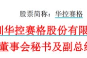 杭州华控赛格董事长、董秘、副总经理三高管同日辞职